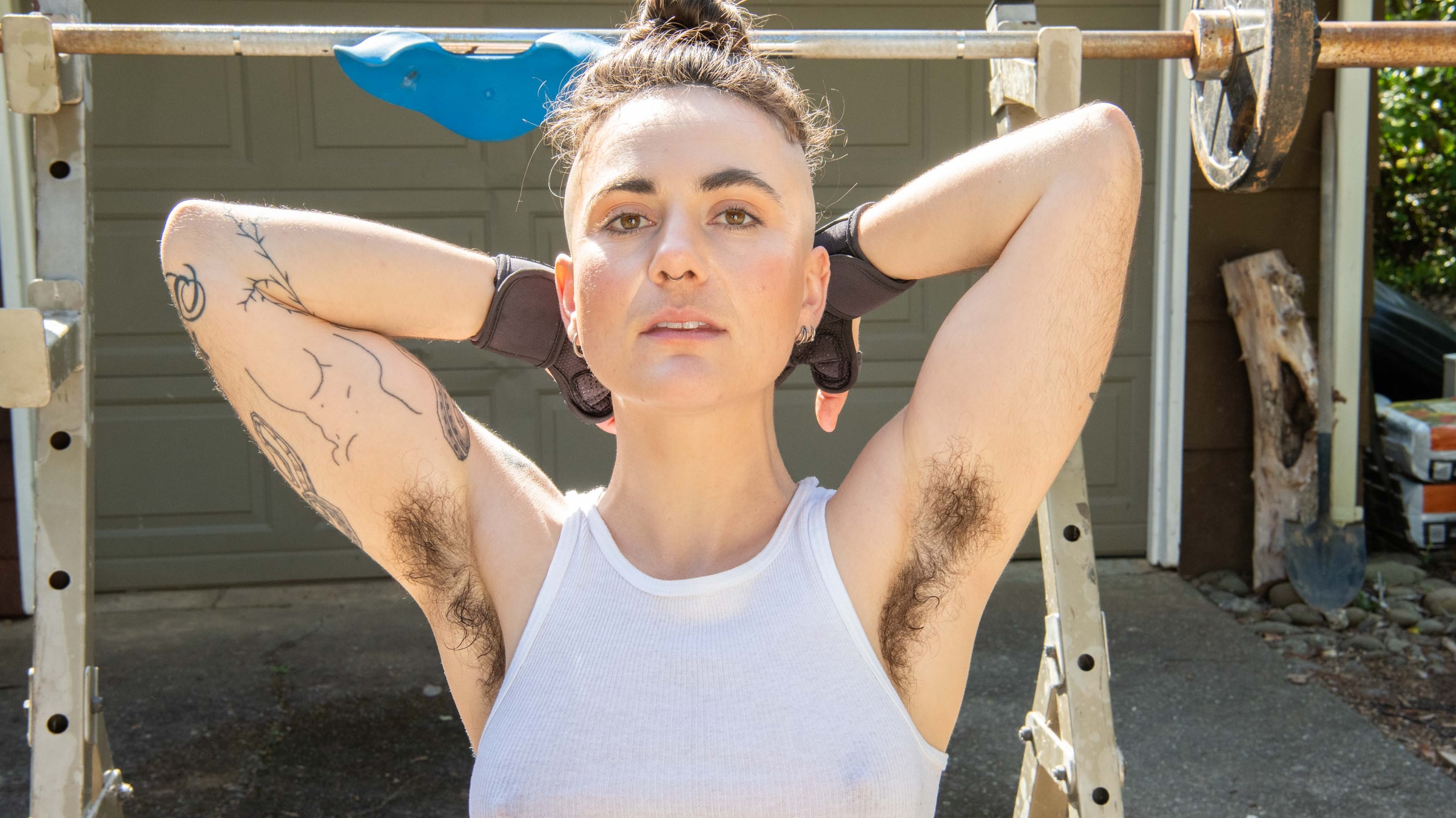 Sweaty, Wet, Hairy Muscles