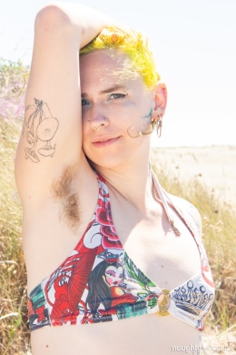 Hairy Beach Babe