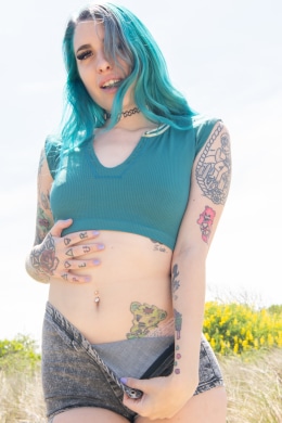 Hairy Girl at the Beach